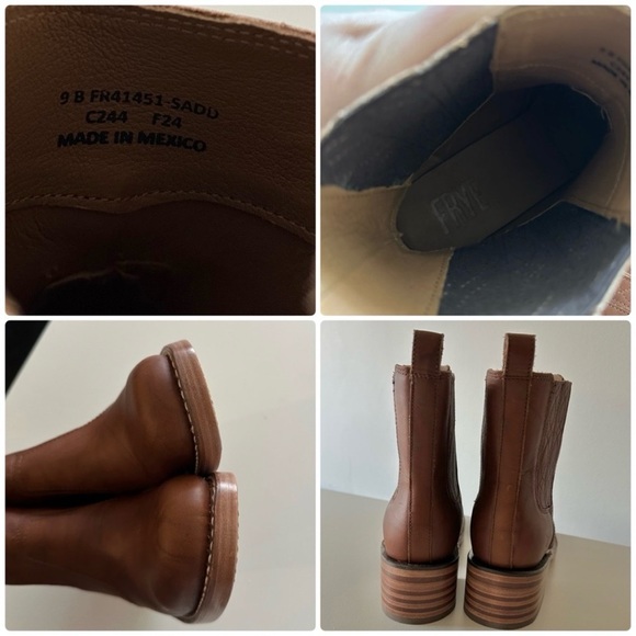 Frye Chelsea Boot Brown Leather Ankle Booties - Picture 7 of 7